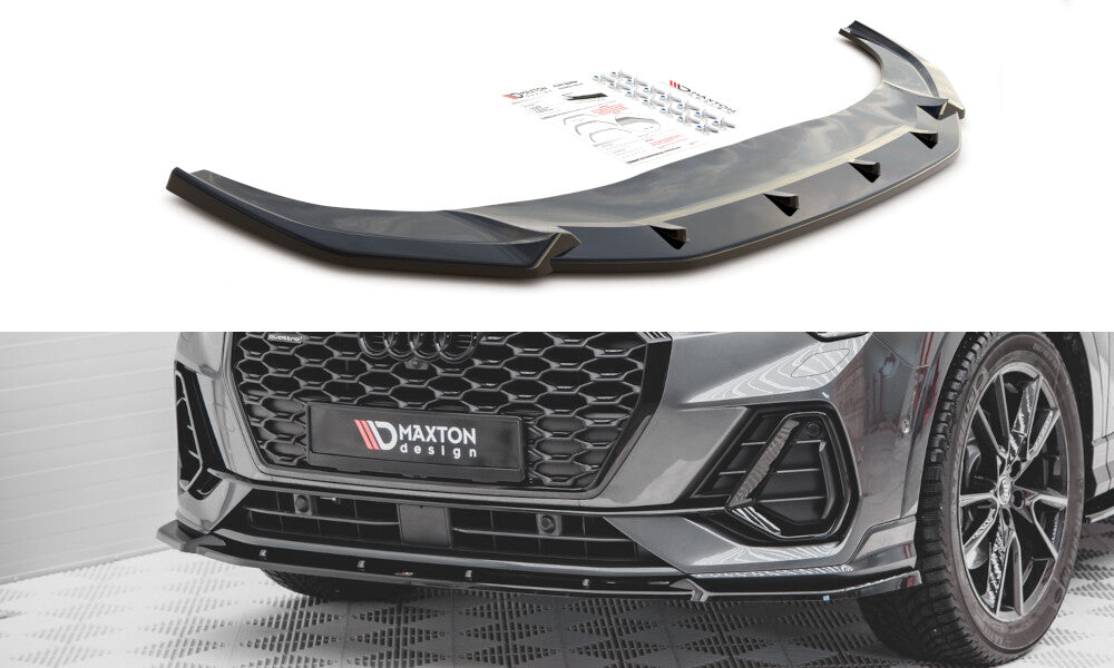 Frontlippe V.2 passend für Audi Q3 Sportback S-Line Carbon Look