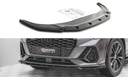 Frontlippe V.2 passend für Audi Q3 Sportback / SUV S-Line F3 schwarz Hochglanz