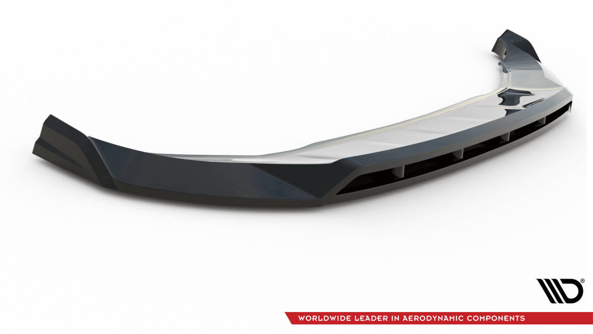 Frontlippe V.2 passend für Audi Q4 e-tron Sportback S-line Mk1 schwarz Hochglanz