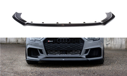 Frontlippe V.2 passend für Audi RS3 Limousine 8V FL schwarz Hochglanz