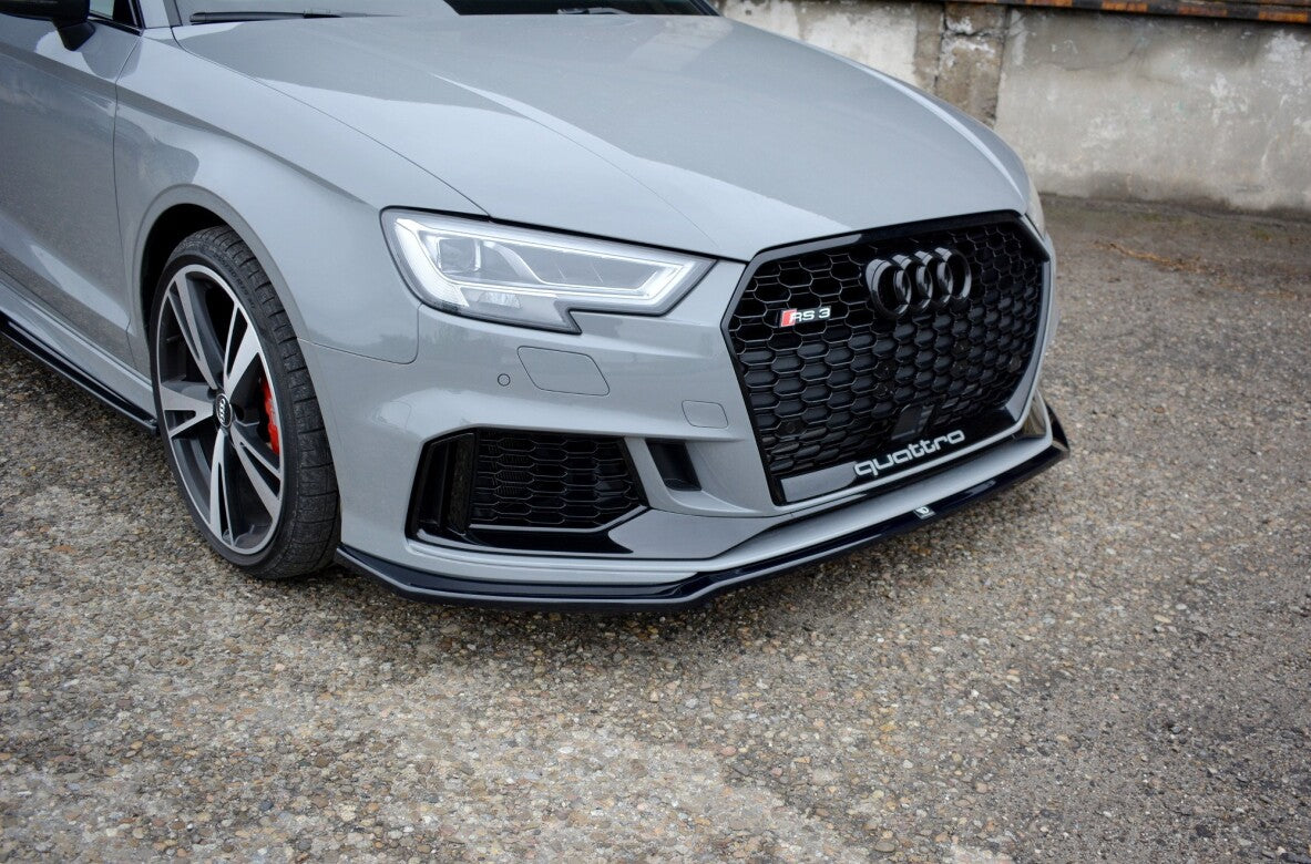 Frontlippe V.2 passend für Audi RS3 Limousine 8V FL schwarz Hochglanz