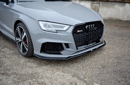 Frontlippe V.2 passend für Audi RS3 Limousine 8V FL schwarz Hochglanz