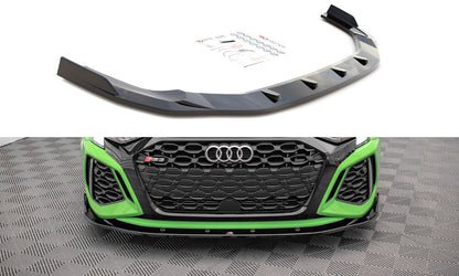 Frontlippe V.2 passend für Audi RS3 Limousine 8Y schwarz Hochglanz