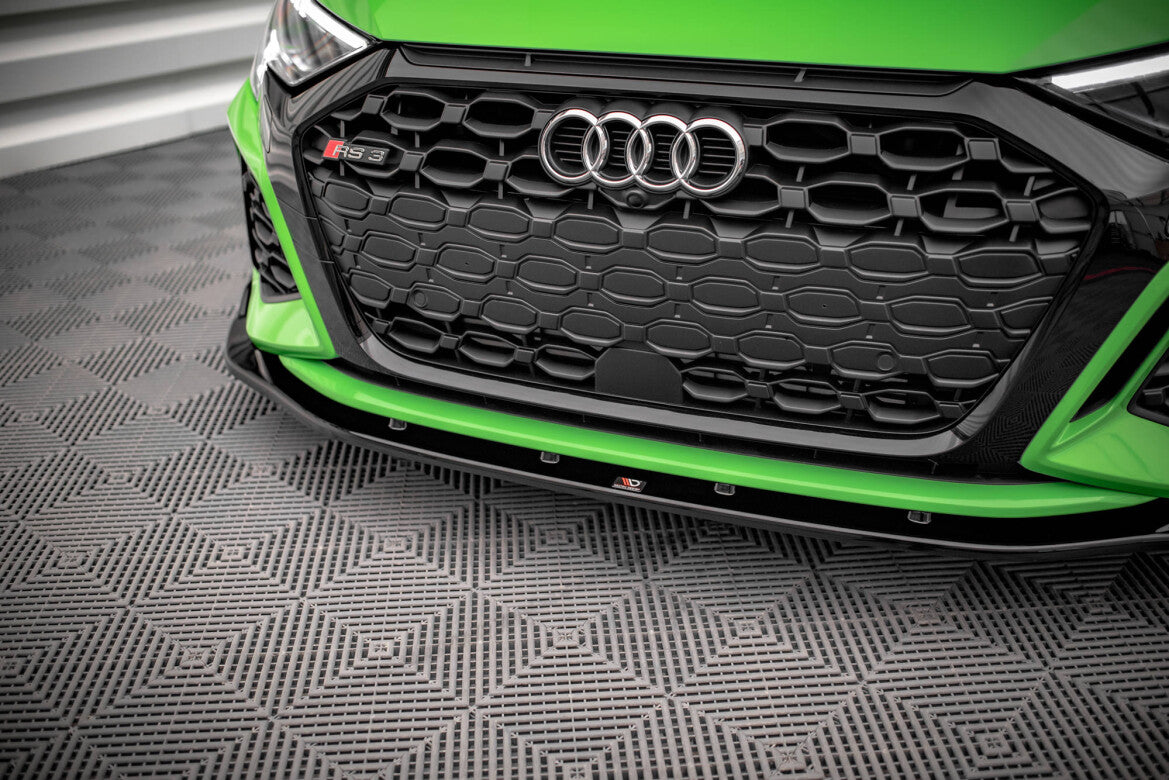 Frontlippe V.2 passend für Audi RS3 Limousine 8Y schwarz Hochglanz