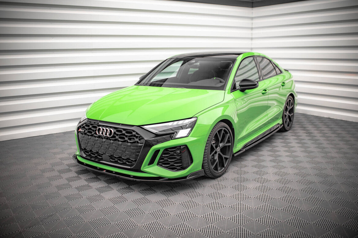 Frontlippe V.2 passend für Audi RS3 Limousine 8Y schwarz Hochglanz