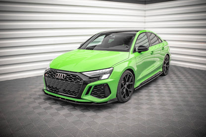 Frontlippe V.2 passend für Audi RS3 Limousine 8Y schwarz Hochglanz