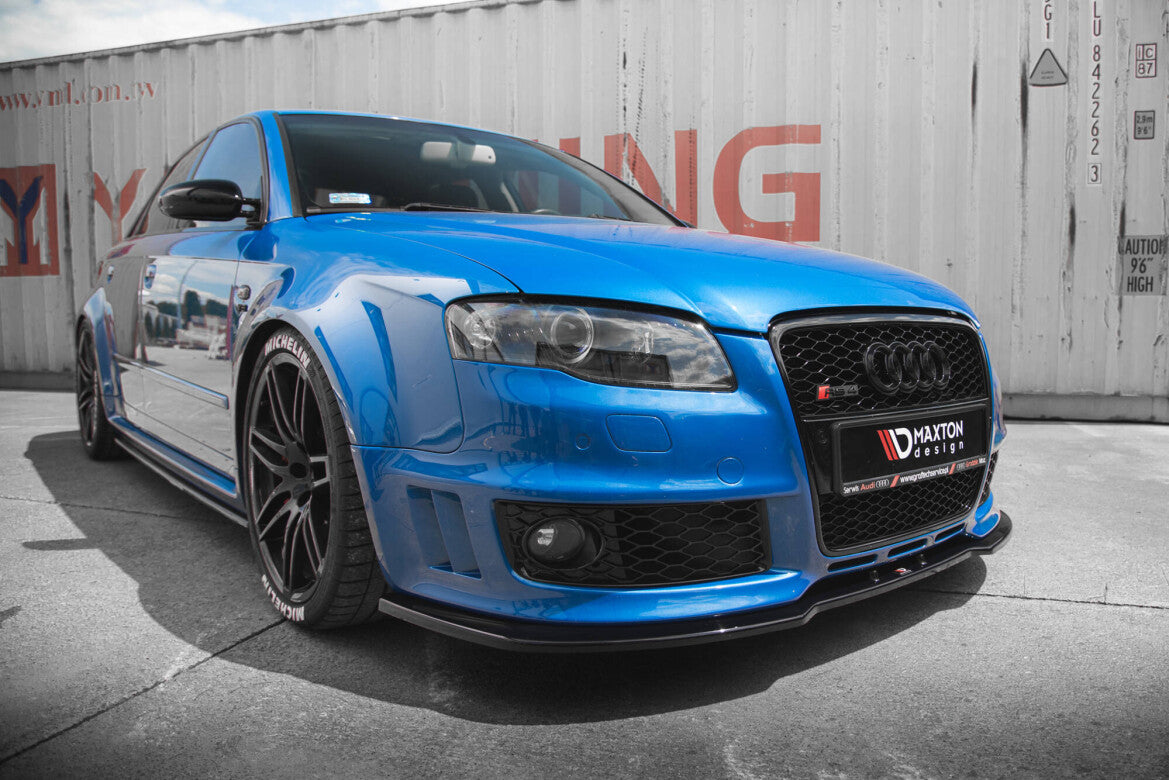 Frontlippe V.2 passend für Audi RS4 B7 schwarz Hochglanz
