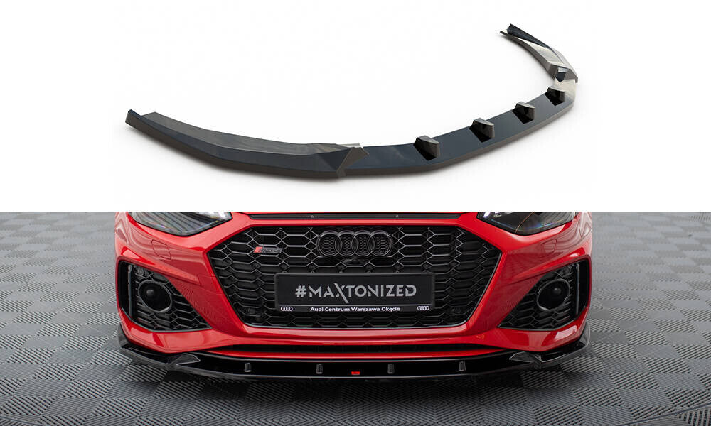 Frontlippe V.2 passend für Audi RS4 B9 FL schwarz Hochglanz