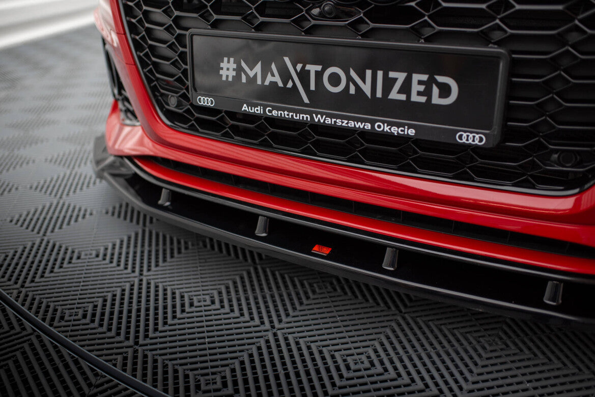 Frontlippe V.2 passend für Audi RS4 B9 FL schwarz Hochglanz
