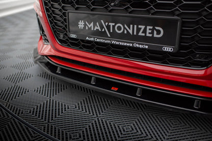 Frontlippe V.2 passend für Audi RS4 B9 FL schwarz Hochglanz