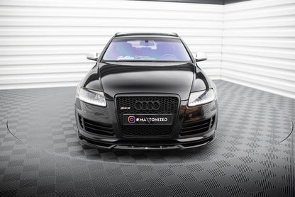Frontlippe V.2 passend für Audi RS6 Avant C6 schwarz Hochglanz