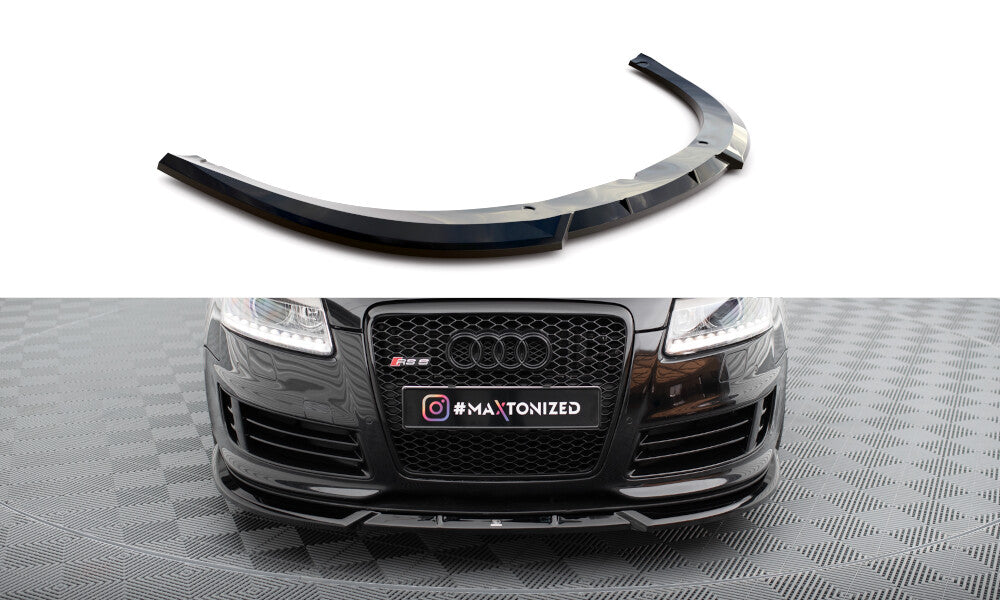 Frontlippe V.2 passend für Audi RS6 Avant C6 schwarz Hochglanz