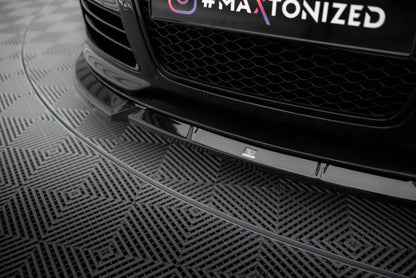 Frontlippe V.2 passend für Audi RS6 Avant C6 schwarz Hochglanz