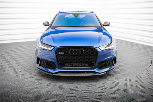 Frontlippe V.2 passend für Audi RS6 C7 / C7 FL schwarz Hochglanz