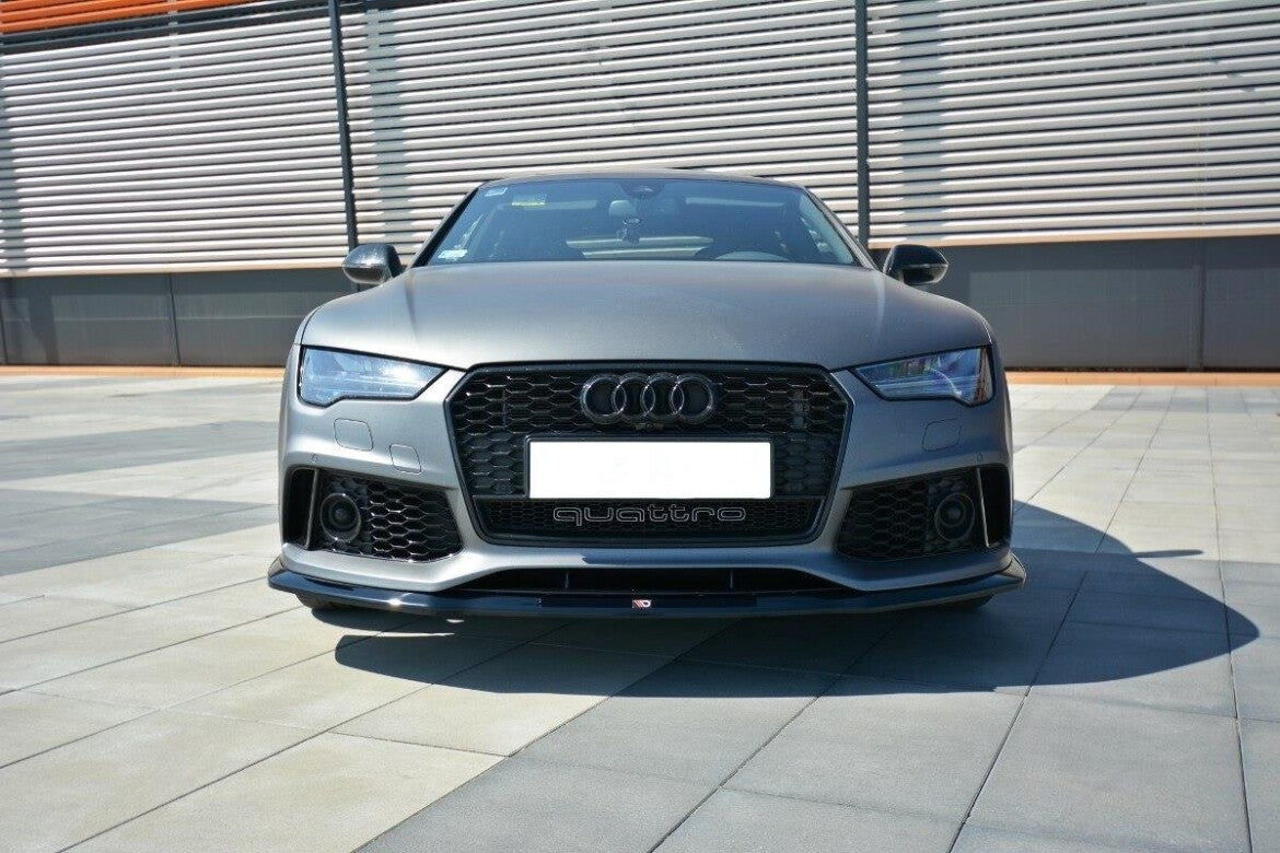 Frontlippe V.2 passend für Audi RS7 C7 schwarz Hochglanz