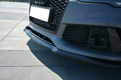 Frontlippe V.2 passend für Audi RS7 C7 schwarz Hochglanz
