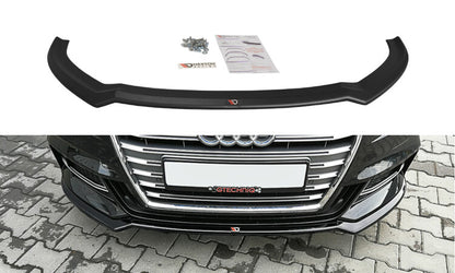 Frontlippe V.2 passend für Audi S3 / A3 S-Line 8V FL Limousine schwarz Hochglanz