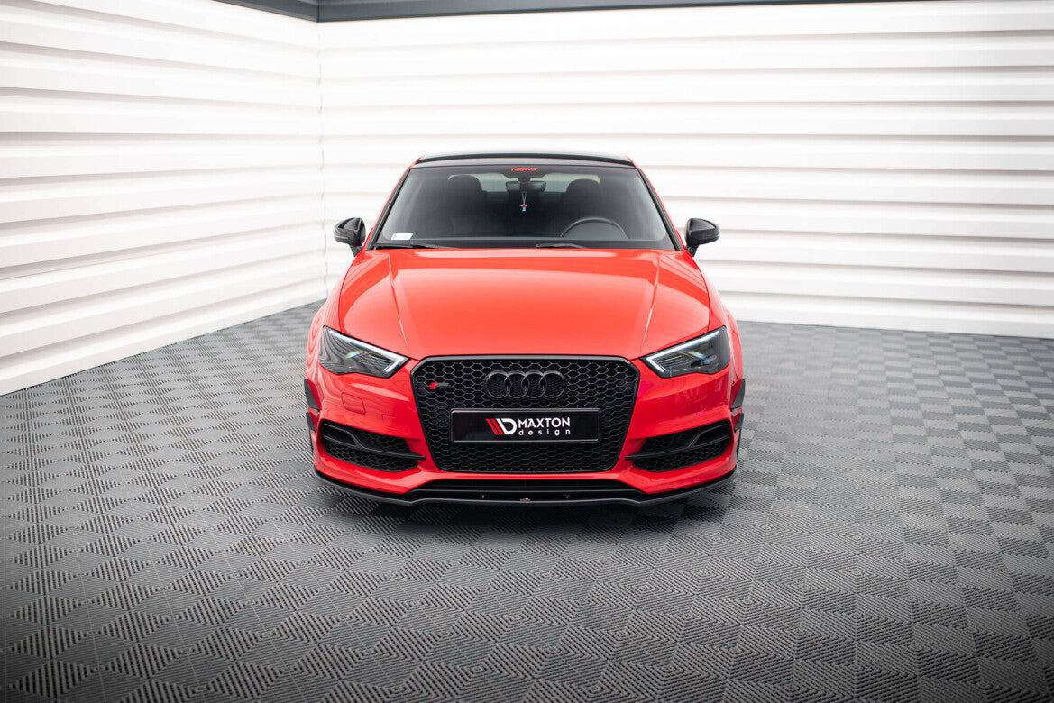 Frontlippe V.2 passend für Audi S3 / A3 S-Line 8V Limousine / Cabrio schwarz Hochglanz