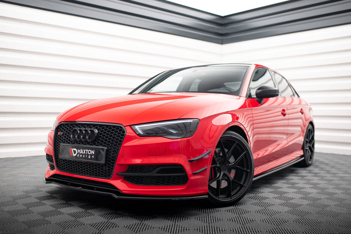 Frontlippe V.2 passend für Audi S3 / A3 S-Line 8V Limousine / Cabrio schwarz Hochglanz