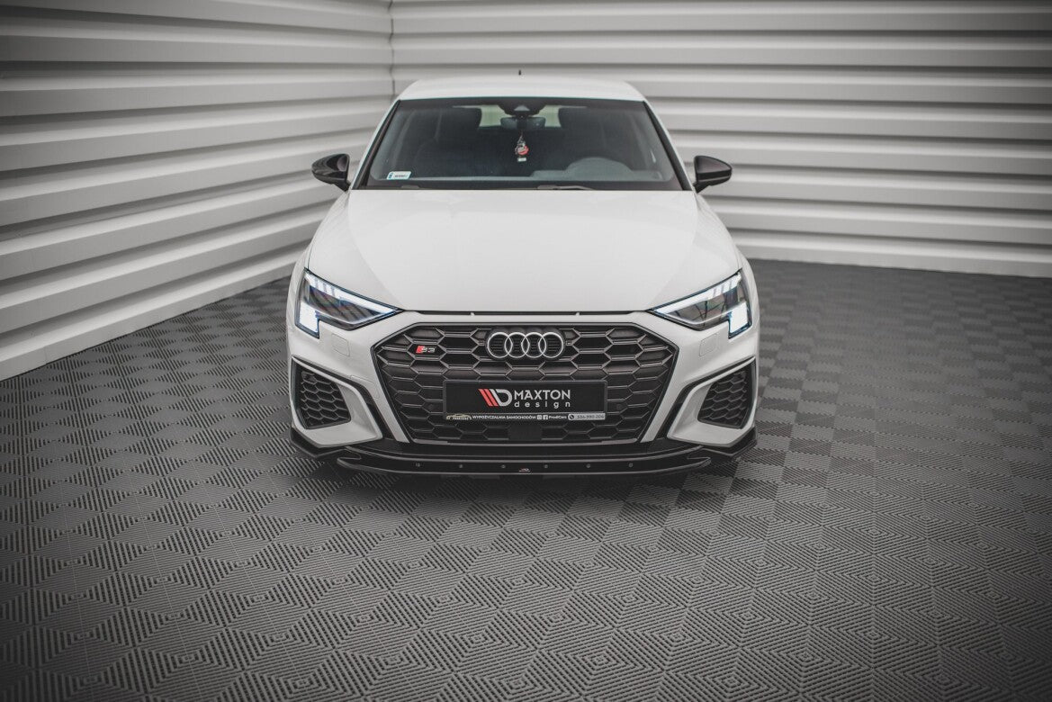 Frontlippe V.2 passend für Audi S3 / A3 S-Line 8Y schwarz Hochglanz