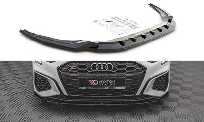 Frontlippe V.2 passend für Audi S3 / A3 S-Line 8Y schwarz Hochglanz