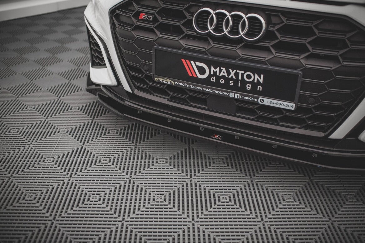 Frontlippe V.2 passend für Audi S3 / A3 S-Line 8Y schwarz Hochglanz