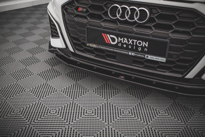 Frontlippe V.2 passend für Audi S3 / A3 S-Line 8Y schwarz Hochglanz