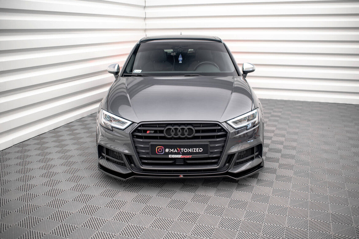 Frontlippe V.2 passend für Audi S3 / A3 S-Line Sportback 8V FL schwarz Hochglanz