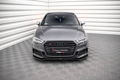 Frontlippe V.2 passend für Audi S3 / A3 S-Line Sportback 8V FL schwarz Hochglanz