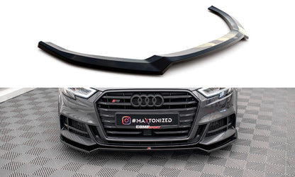 Frontlippe V.2 passend für Audi S3 / A3 S-Line Sportback 8V FL schwarz Hochglanz