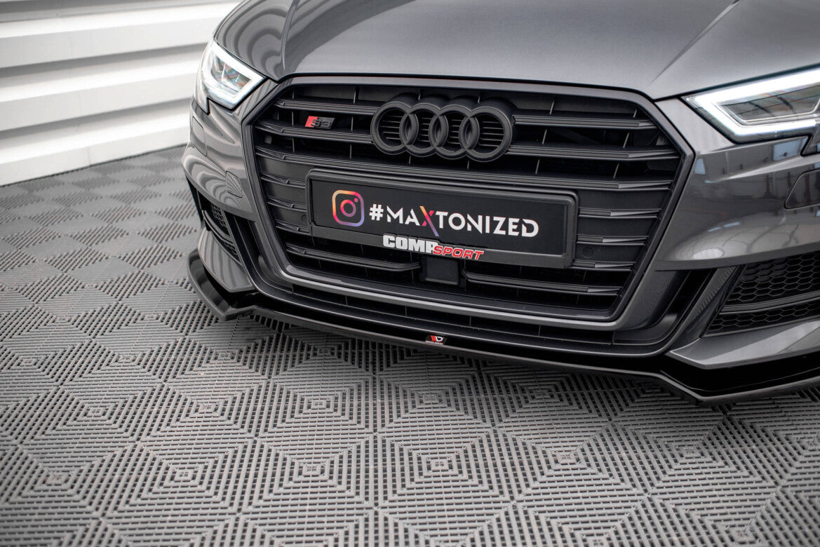 Frontlippe V.2 passend für Audi S3 / A3 S-Line Sportback 8V FL schwarz Hochglanz