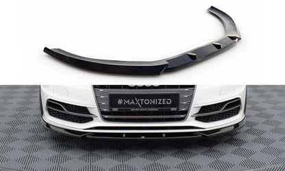 Frontlippe V.2 passend für Audi S3 / A3 S-Line Sportback / Hatchback 8V schwarz Hochglanz