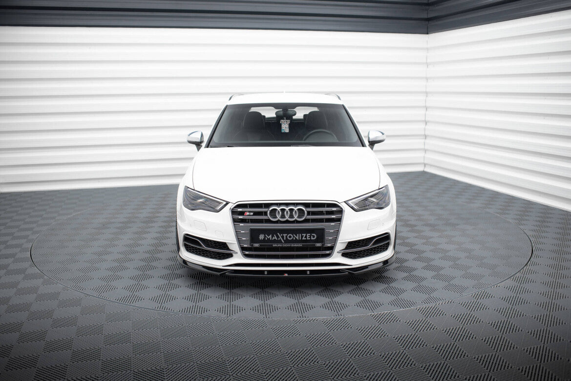 Frontlippe V.2 passend für Audi S3 / A3 S-Line Sportback / Hatchback 8V schwarz Hochglanz