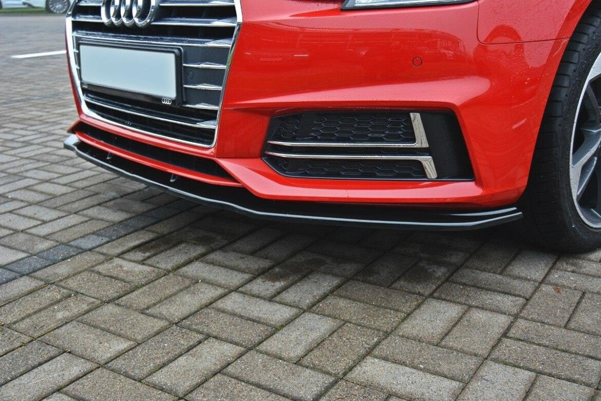 Frontlippe V.2 passend für Audi S4 / A4 S-Line B9 schwarz Hochglanz