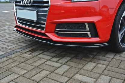 Frontlippe V.2 passend für Audi S4 / A4 S-Line B9 schwarz Hochglanz