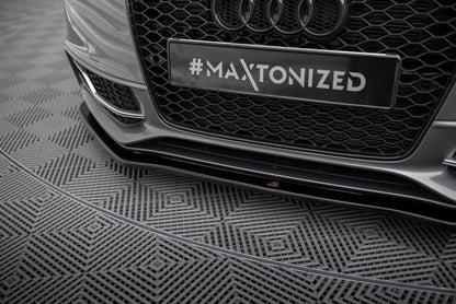 Frontlippe V.2 passend für Audi S5 / A5 S-Line 8T FL schwarz Hochglanz