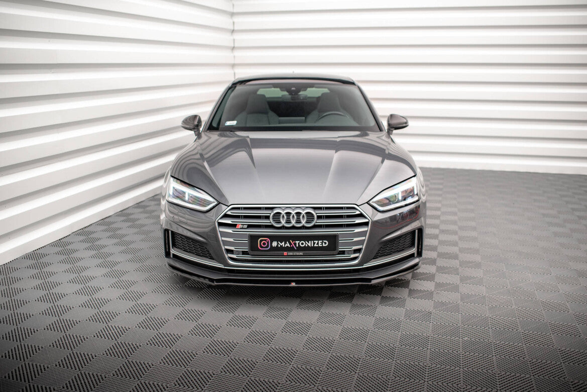 Frontlippe V.2 passend für Audi S5 / A5 S-Line F5 Coupe / Sportback schwarz Hochglanz