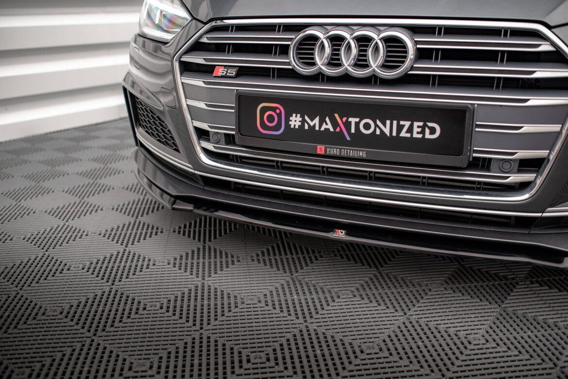Frontlippe V.2 passend für Audi S5 / A5 S-Line F5 Coupe / Sportback schwarz Hochglanz