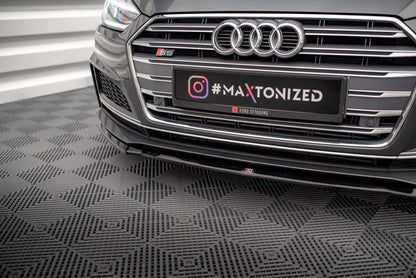 Frontlippe V.2 passend für Audi S5 / A5 S-Line F5 Coupe / Sportback schwarz Hochglanz