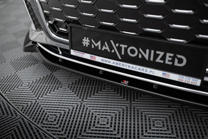 Frontlippe V.2 passend für Audi S5 / A5 S-Line F5 FL schwarz Hochglanz