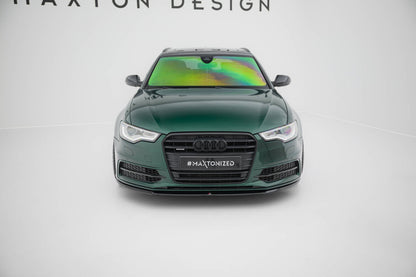 Frontlippe V.2 passend für Audi S6 / A6 S-Line C7 schwarz Hochglanz