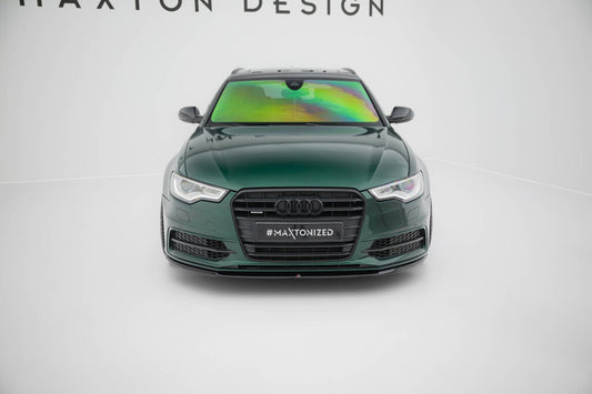 Frontlippe V.2 passend für Audi S6 / A6 S-Line C7 schwarz Hochglanz
