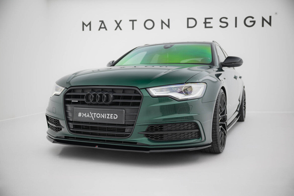 Frontlippe V.2 passend für Audi S6 / A6 S-Line C7 schwarz Hochglanz
