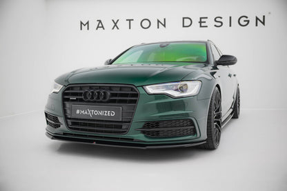 Frontlippe V.2 passend für Audi S6 / A6 S-Line C7 schwarz Hochglanz