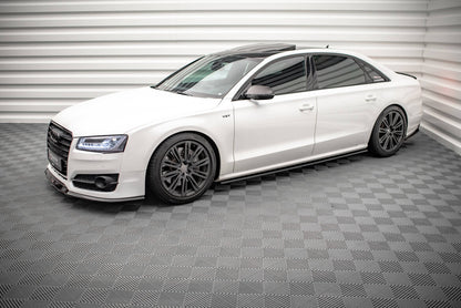 Frontlippe V.2 passend für Audi S8 D4 FL schwarz Hochglanz