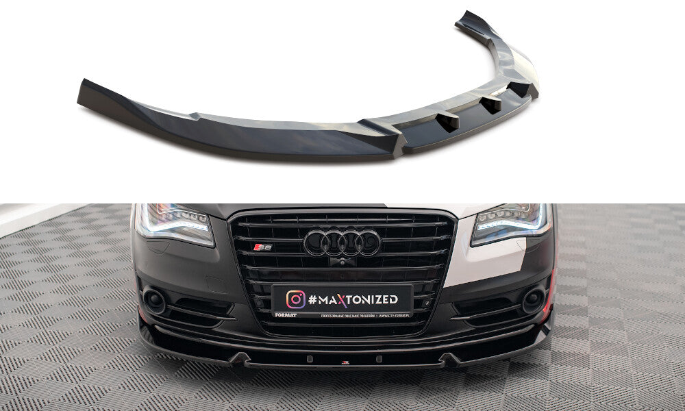 Frontlippe V.2 passend für Audi S8 D4 schwarz Hochglanz