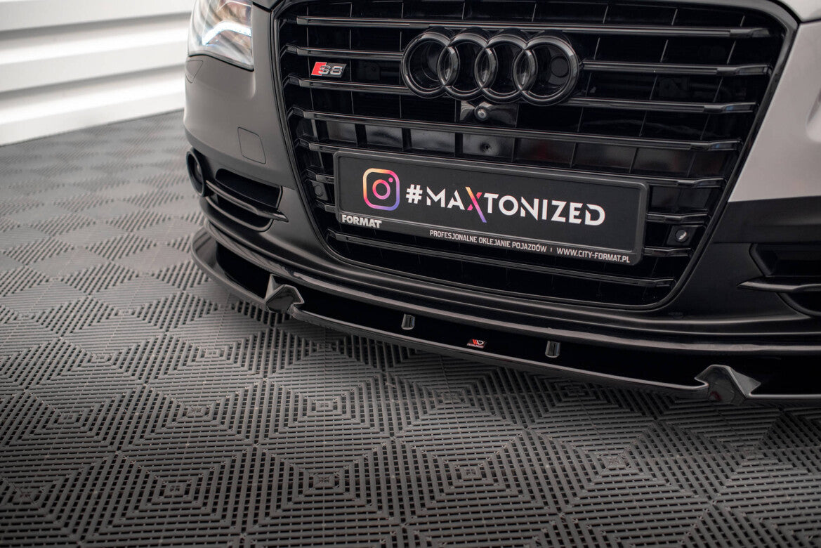 Frontlippe V.2 passend für Audi S8 D4 schwarz Hochglanz
