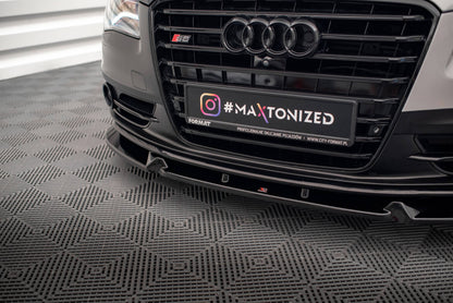 Frontlippe V.2 passend für Audi S8 D4 schwarz Hochglanz