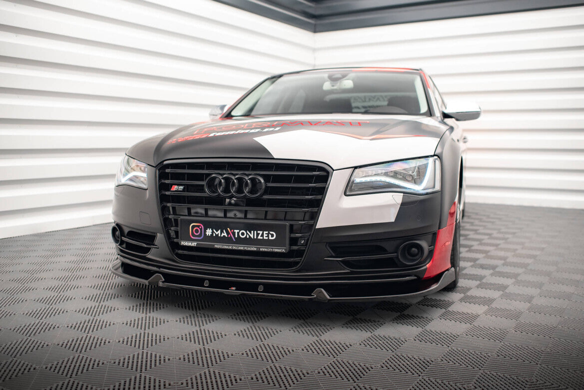 Frontlippe V.2 passend für Audi S8 D4 schwarz Hochglanz