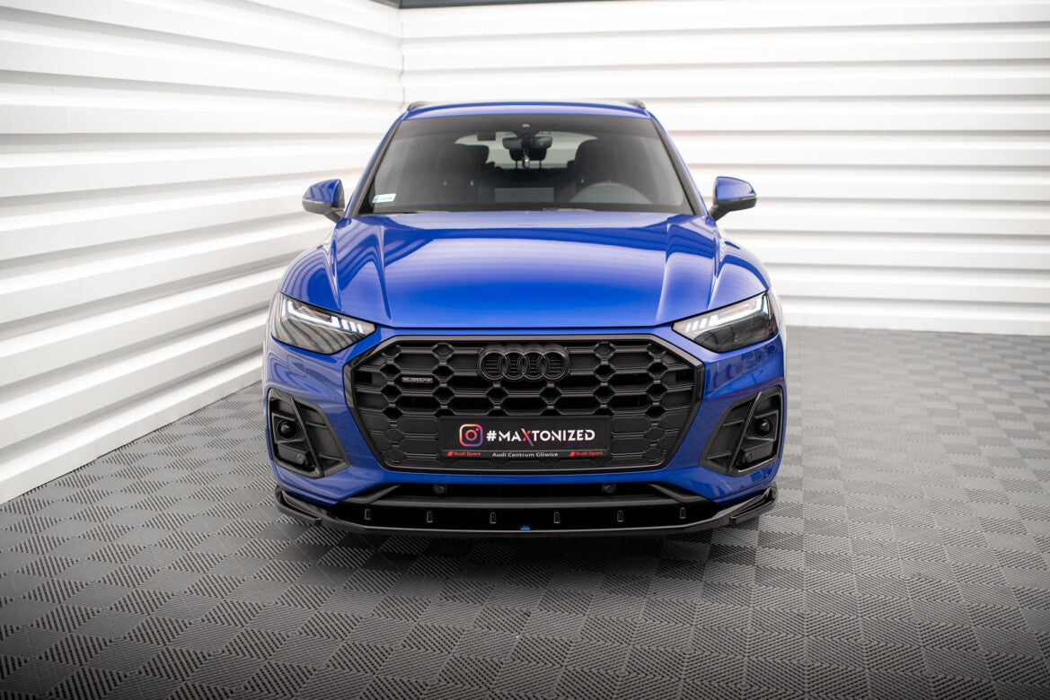 Frontlippe V.2 passend für Audi SQ5 / Q5 S-Line SUV / Sportback Mk2 FL schwarz Hochglanz